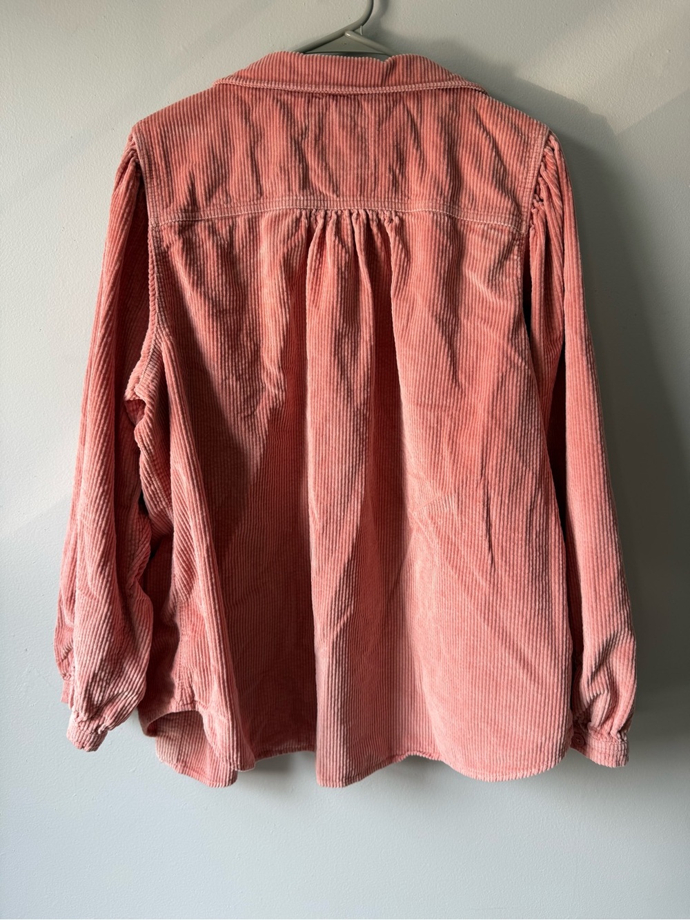 American Eagle Corduroy Button Front Jacket Dusty Rose Pink Flannel Shacket XXL - Picture 7 of 8